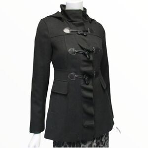 Kensie Removable Hood Black Winter Coat‎